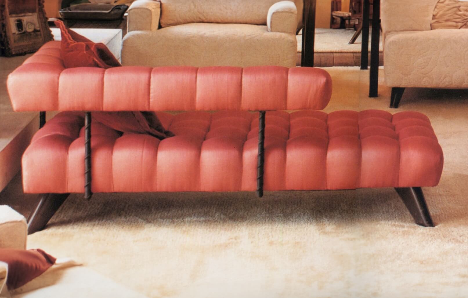 One Armed Tufted Sofa